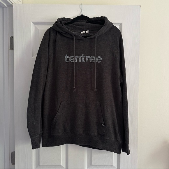 Size L Men’s Tentree Grain Mark Grey Hoodie - Picture 2 of 5